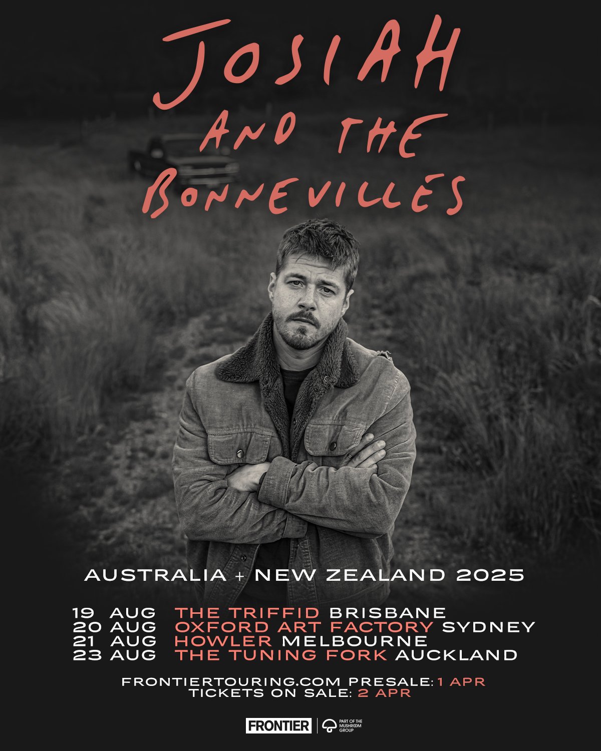 Josiah and the Bonnevilles Tour Poster 2025